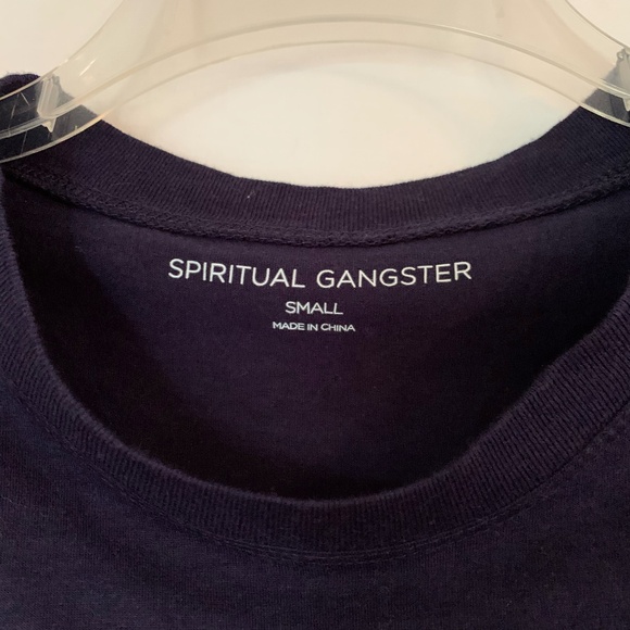Spiritual Gangster dark blue 'Amor Crop Tank' - Picture 3 of 8